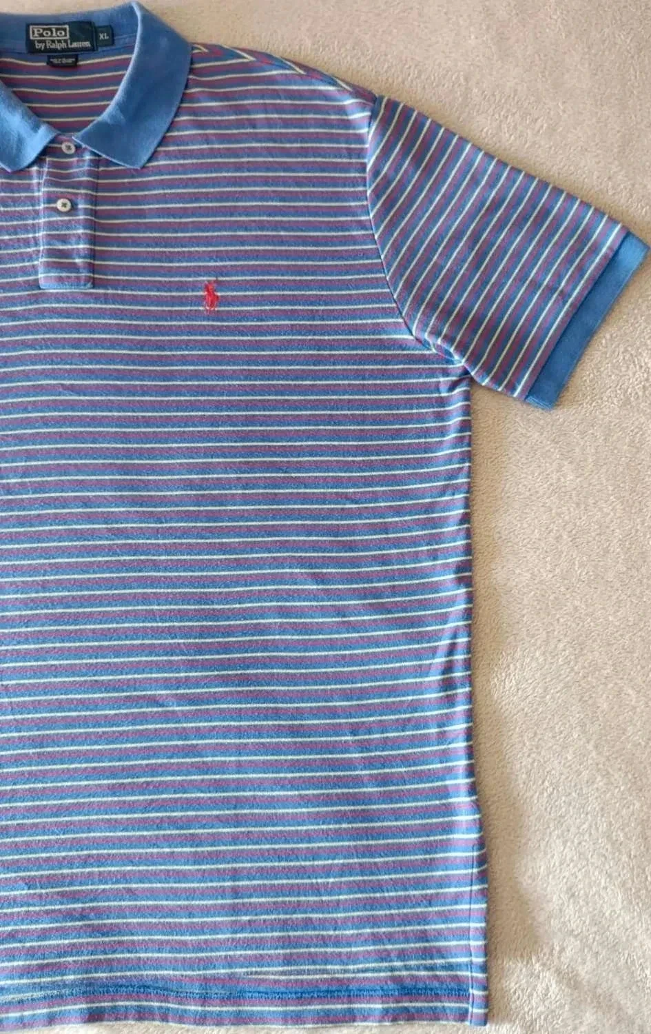Polo Ralph Lauren vintage strepen blauw rood geel Maat XL – photo 7